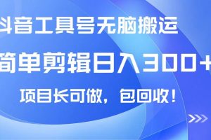 （14572期）抖音工具号无脑搬运玩法，小白轻松可日入300+包回收，长期可做