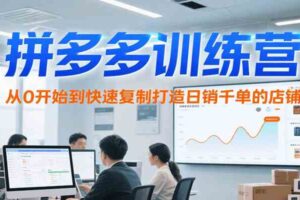 拼多多训练营，从0开始到快速复制打造日销千单的店铺（更新7月）