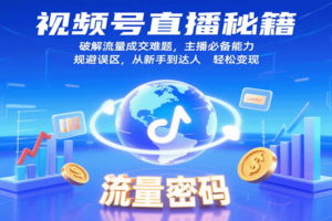 视频号直播秘籍，破解流量成交难题，主播必备能力，规避误区，从新手到达人轻松变现