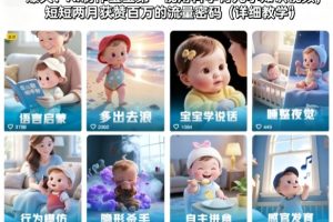 爆火！AI制作宝宝第一视角科学育儿小知识视频，短短两月获赞百万的流量密码（详细教学）