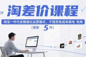 淘差价课程,淘宝一件代发精细化运营模式,不囤货低成本做电商(更新12月)